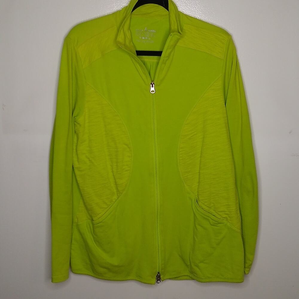 Neon Buddha women's size large neon green sweatshirt. Casual